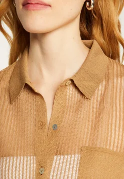 Montagut Short-sleeved blouse with iridescent effect - Stacy