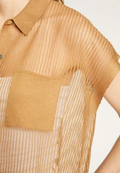 Montagut Short-sleeved blouse with iridescent effect - Stacy