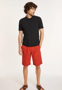 Montagut Short-sleeved brushed cotton shirt - Dominique