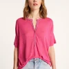 Montagut Short-sleeved cotton and linen cardigan - Lauria