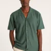 Montagut Short-sleeved cotton and linen shirt - Igino