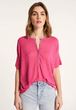 Montagut Short-sleeved cotton and linen cardigan - Lauria