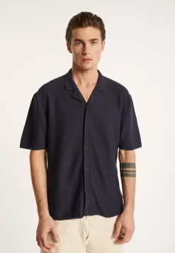 Montagut Short-sleeved cotton and linen shirt - Igino