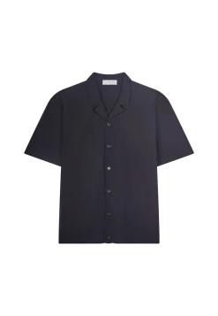 Montagut Short-sleeved cotton and linen shirt - Igino