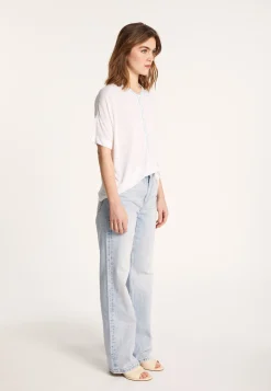 Montagut Short-sleeved cotton and linen cardigan - Lauria