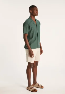 Montagut Short-sleeved cotton and linen shirt - Igino