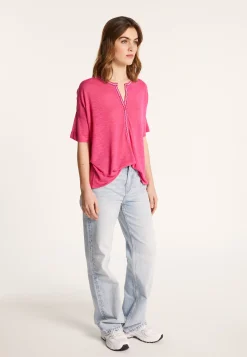 Montagut Short-sleeved cotton and linen cardigan - Lauria