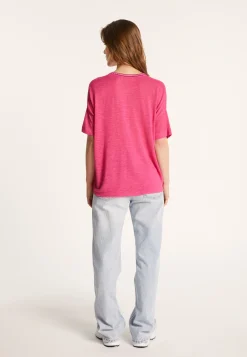 Montagut Short-sleeved cotton and linen cardigan - Lauria