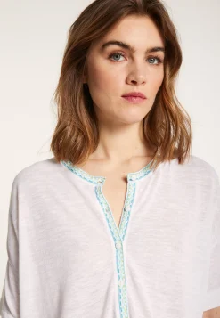 Montagut Short-sleeved cotton and linen cardigan - Lauria