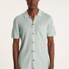 Montagut Short-sleeved flamed linen shirt - Icarus