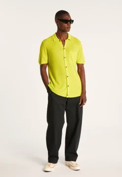 Montagut Short-sleeved flamed linen shirt - Icarus