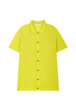 Montagut Short-sleeved flamed linen shirt - Icarus