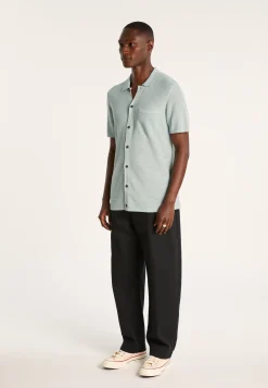 Montagut Short-sleeved flamed linen shirt - Icarus
