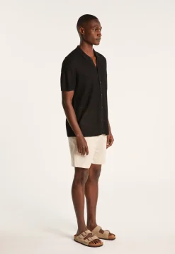 Montagut Short-sleeved flamed linen shirt - Icarus