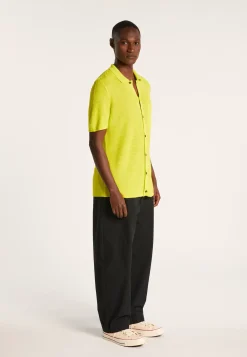 Montagut Short-sleeved flamed linen shirt - Icarus