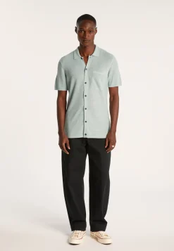 Montagut Short-sleeved flamed linen shirt - Icarus