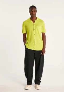 Montagut Short-sleeved flamed linen shirt - Icarus