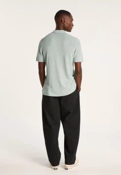 Montagut Short-sleeved flamed linen shirt - Icarus