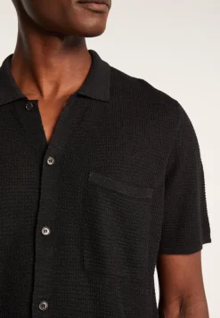 Montagut Short-sleeved flamed linen shirt - Icarus
