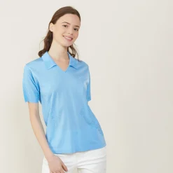 Montagut Short-sleeved patterned polo shirt - Angie