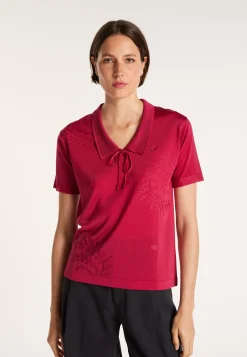 Montagut Short-sleeved patterned T-shirt in Fil Lumière - Evy