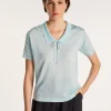 Montagut Short-sleeved patterned T-shirt in Fil Lumière - Evy
