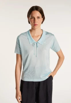 Montagut Short-sleeved patterned T-shirt in Fil Lumière - Evy