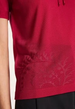 Montagut Short-sleeved patterned T-shirt in Fil Lumière - Evy