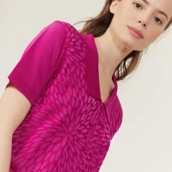 Montagut Short-sleeved polo shirt with tie collar - Ava