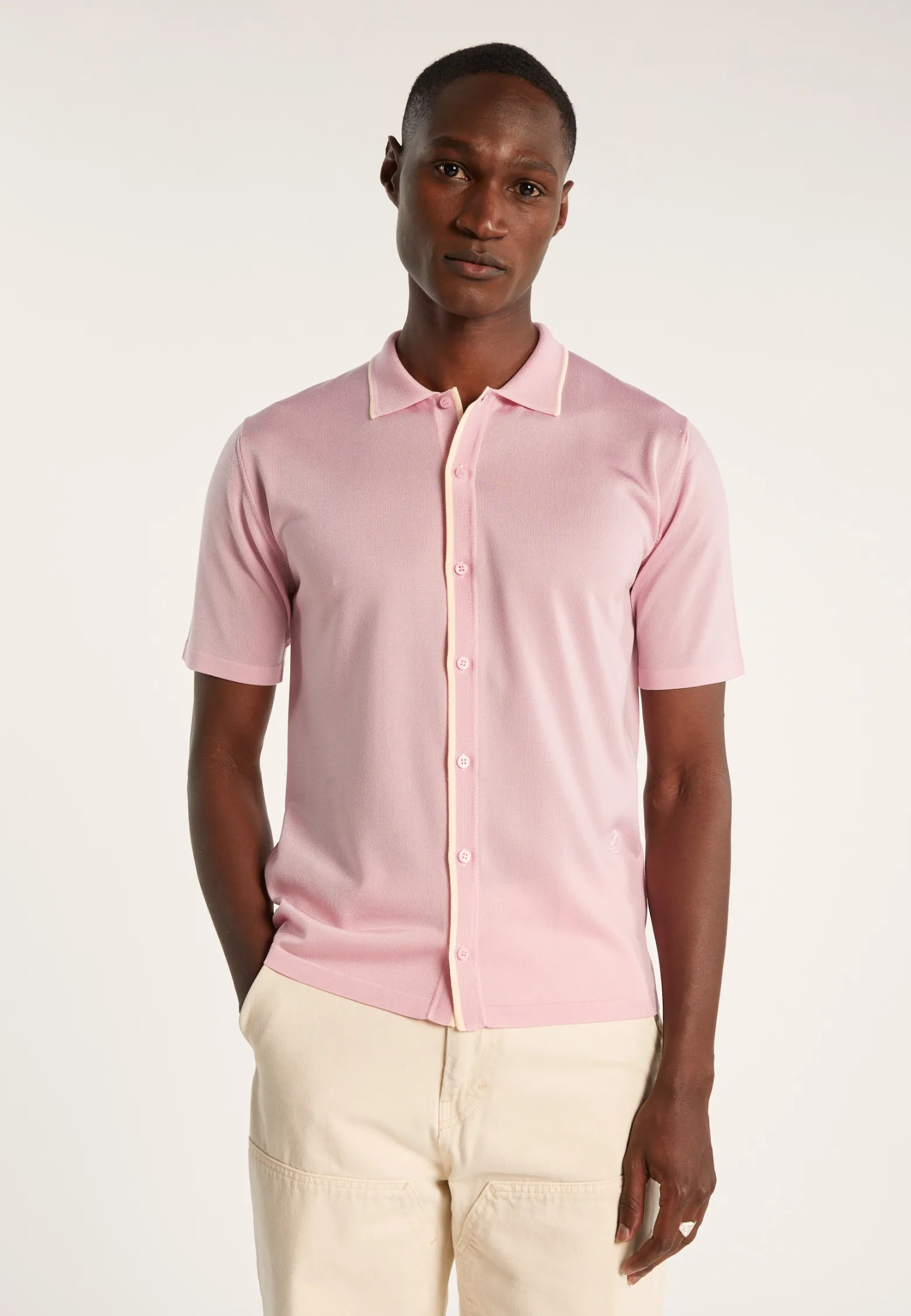 Montagut Short-sleeved shirt in Fil Lumière - Roman
