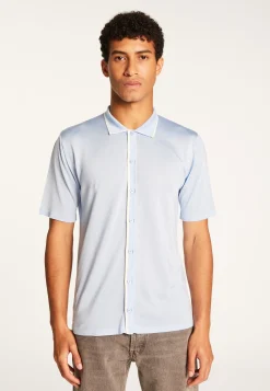 Montagut Short-sleeved shirt in Fil Lumière - Roman