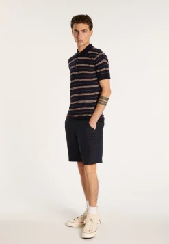 Montagut Short-sleeved striped wool polo shirt - Lary