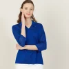 Montagut 3/4 sleeve openwork polo shirt - Anaelle
