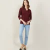 Montagut 3/4 sleeve openwork polo shirt - Anaelle