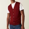 Montagut Sleeveless cardigan with logo in merino wool - Ernardo