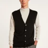 Montagut Sleeveless cardigan with logo in merino wool - Ernardo
