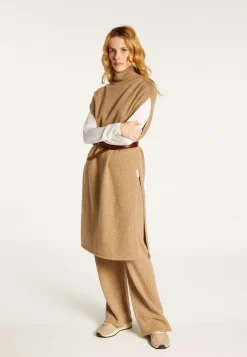 Montagut Sleeveless high neck tunic in wool and cashmere - Garance