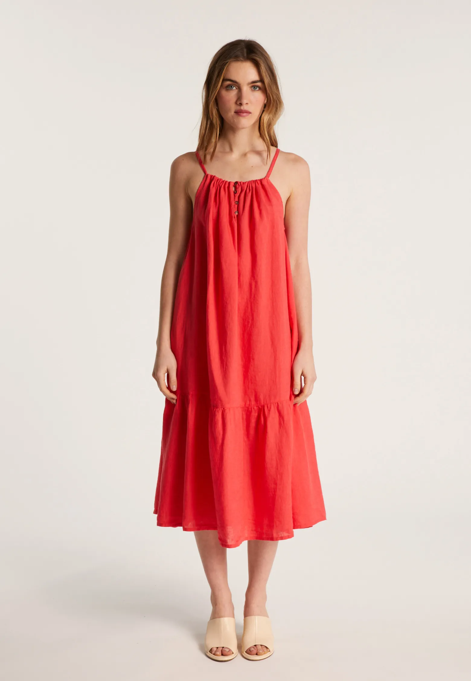 Montagut Sleeveless linen dress - Deborah