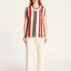 Montagut Sleeveless sweater with bayadere stripes - Rosabelle