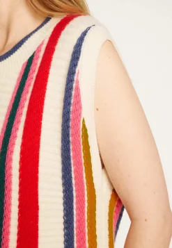 Montagut Sleeveless sweater with bayadere stripes - Rosabelle