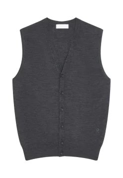 Montagut Sleeveless vest with logo in merino wool - Ernardo