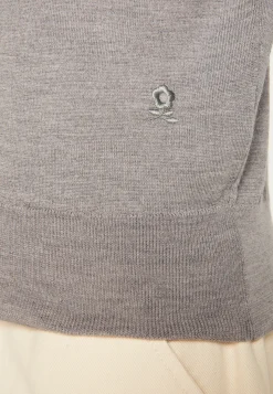 Montagut Sleeveless vest with logo in merino wool - Ernardo