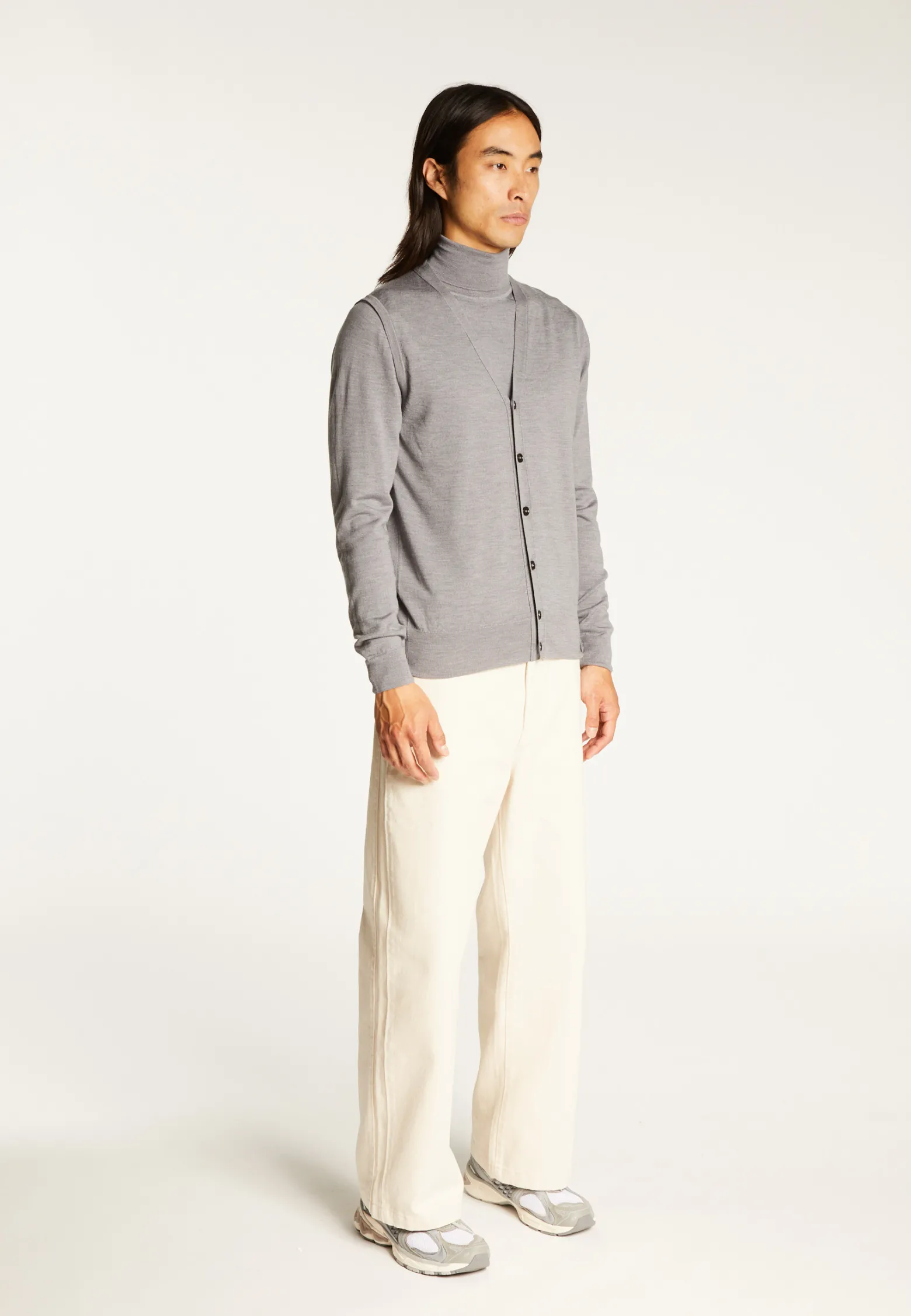 Montagut Sleeveless vest with logo in merino wool - Ernardo