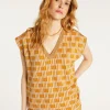 Montagut Sleeveless V-neck patterned sweater - Ganael