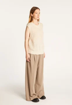 Montagut Sleeveless wool and cashmere sweater - Raven