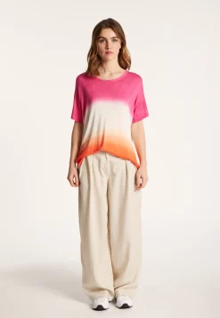 Montagut Slit T-shirt in viscose and silk - Nova Bis