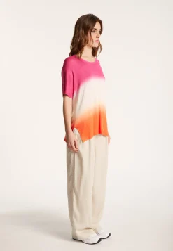 Montagut Slit T-shirt in viscose and silk - Nova Bis