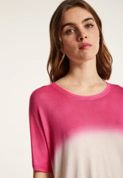 Montagut Slit T-shirt in viscose and silk - Nova Bis