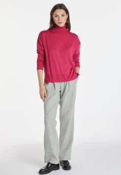 Montagut Slit turtleneck sweater in merino wool - Amy