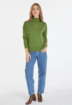 Montagut Slit turtleneck sweater in merino wool - Amy
